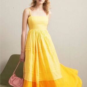 Staud Women’s Brigette Yellow Dress size S